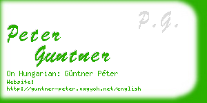 peter guntner business card